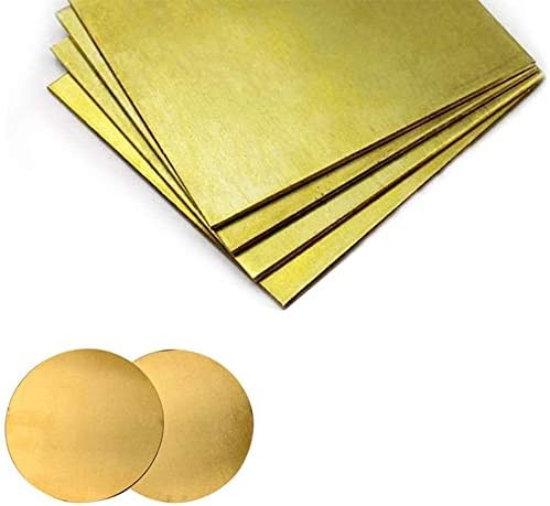 Lucknight Capper Sheet Metal Metal Brass Cu Metal Folha placa é ideal para fabricar ou projetos elétricos espessura 0. 05in/ 1,2
