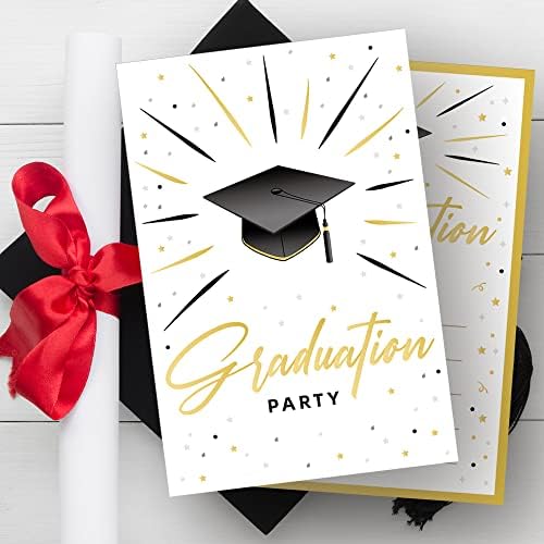 Convites de graduação de Loahak 20 cartões com envelopes graduados no anúncio da universidade de graduação Cartões de convites