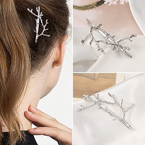 6pcs Gold Silver Silver Tree Branch Clipe Cabelo Acessórios para cabelos Acessórios de cabelo elegantes ramificações