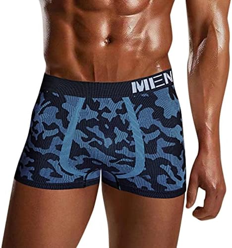 BMISEGM Mens boxer shorts homens camuflagem impressa na cintura inspirável boxers sexy roupas íntimas para homens