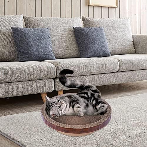 Gazechimp Cats Scratcher Camas de lounge de papelão, brinquedos interativos de treinamento para sofá de brinquedo, arranhão para proteção de placa de papelão para proteção de móveis, L 45cmx9cm