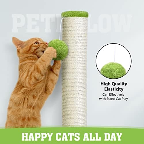 Petellow Cat Risping Post and Pad - Postagem de arranhões em gatos de cogumelo para gatos internos - cogumelo gato scratcher
