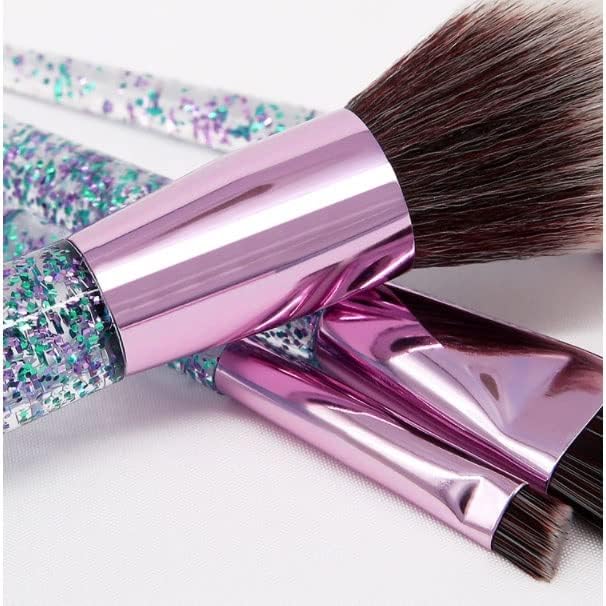 Brushes de 10 pincéis definir ferramentas de beleza de cristal limpas completas