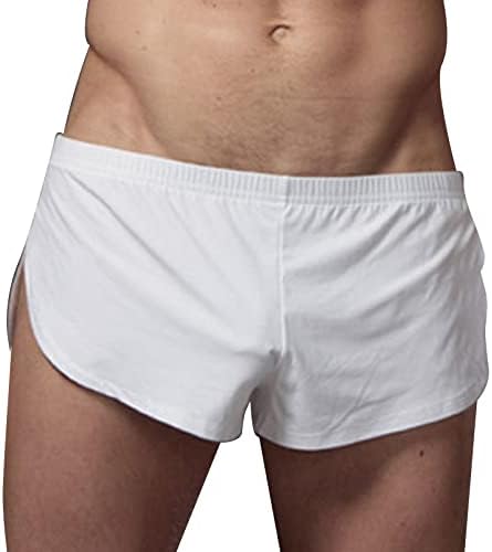 Mens boxers roupas íntimas masculinas leves lishshort sexy confortável confortável colorido sólido poliéster de roupas íntimas