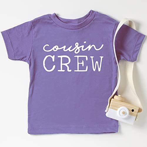 Cousin Crew Camisetas e fusões cursivas para bebês e crianças divertidas para famílias combinando roupas de combinação