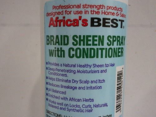 Spray de melhor trança da África com condicionador, 12 onças, verde, 1-102-12-1243-01