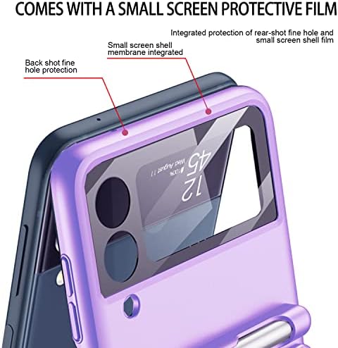 Coco para o capa Samsung Galaxy Z Flip 3, com capa de telefone comercial de moda Stylus, com dispositivo de proteção