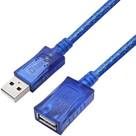 DTECH 15 pés USB 2.0 Cabo de extensão USB a macho a um cordão feminino - 5 metros - azul