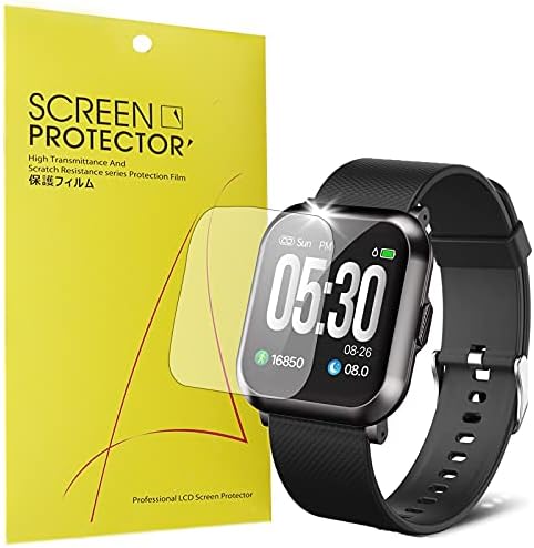 Compatível para o protetor de tela do relógio de fitness do Dosmarter, [6 pacote] Lamshaw Premium de alta definição Ultra HD Film Compatível com Dosmarter X18 1,3 ”Tela de toque Smartwatch