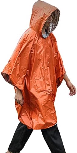 Poncho de chuva com cobertura WLGD, cobertor de sobrevivência, resistente ao tempo leve resistente à clima para acampar para caminhadas ao ar livre