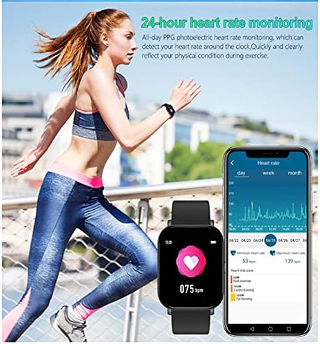 Droos Sport Smart Watch, rastreador de fitness de 1,4 polegada de tela de toque completa em rastreamento de tensão social de