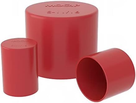 Capas de plástico retas - LDPE CAP reta 0,563 x 0,625 Red LDPE MOCAP S.563-10SRD1