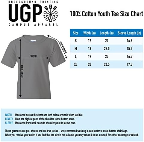 UGP Campus Apparel Hometown Baseball Script - Orgulho, camiseta juvenil da junção