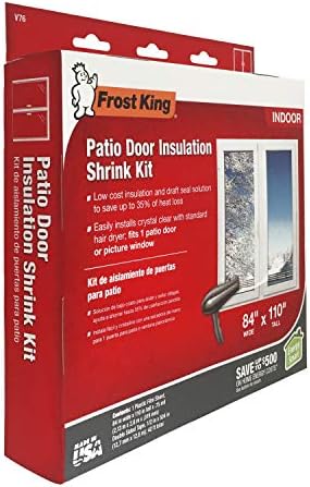 Frost King V76H Kit de janela de encolhimento de 84 polegadas por 110 polegadas, transparente