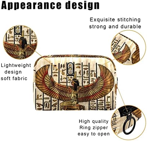 Bolsas de cosméticos para mulheres, bolsas Bolsas Bolsa de maquiagem de maquiagem Bolsa de maquiagem Girls, Ancient Egypt Painting Art Tribal