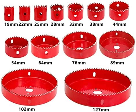 XMeifeits Profissionais Profissionais Brill Bit Bit Bit Set 19-127mm Kit de ferramentas de corte de metal de madeira com broca de