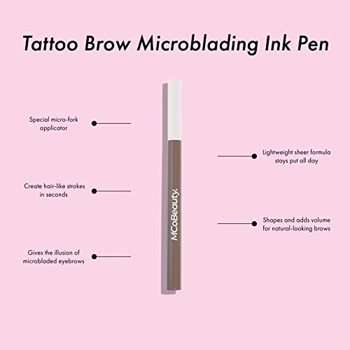 McOBeauty Tattoo Brow Microblading Pen - caneta de microfiliação para obter resultados profissionais - Encha e defina sobrancelhas