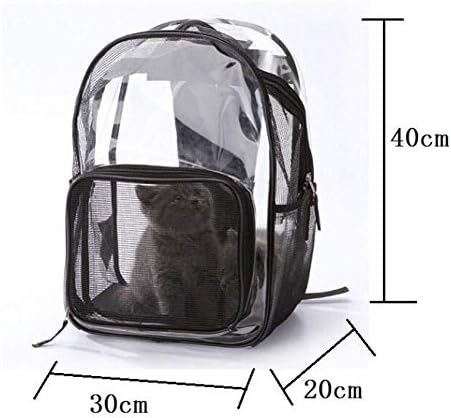 Camas de animais de estimação CNNRUG Backpack transparente, transportadora de animais de estimação transparente portadora