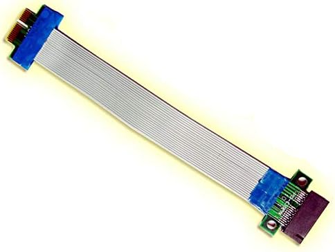 PCI Express 1x Riser Extlender Extension Cabo para 1U 2U Caso pequeno PCIE Ribbon para placa gráfica, vídeo, controlador