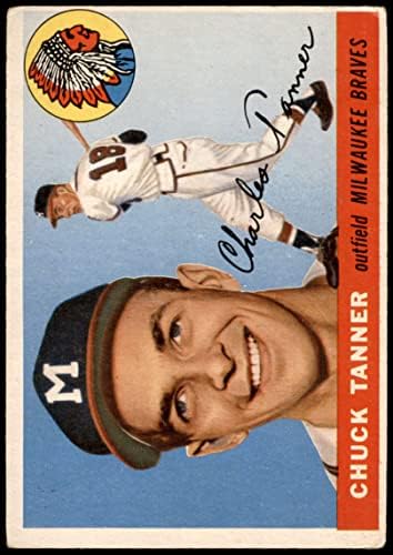 1955 Topps 161 Chuck Tanner Milwaukee Braves Good Braves
