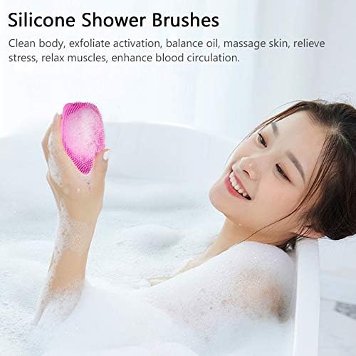 Massageador de couro coheali Macicha de couro cabeludo 3pcs Silicone Body Cleansing Mush massagem Bubble Bathing Bathing Brush