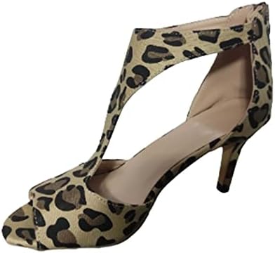 Sandálias rbculf para feminino plus size boho leopard imprimir