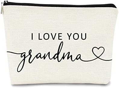 Eu te amo bolsa de maquiagem da vovó, melhor ideia da avó da avó Bolsa de Cosmética para Abuela avó, aniversário do
