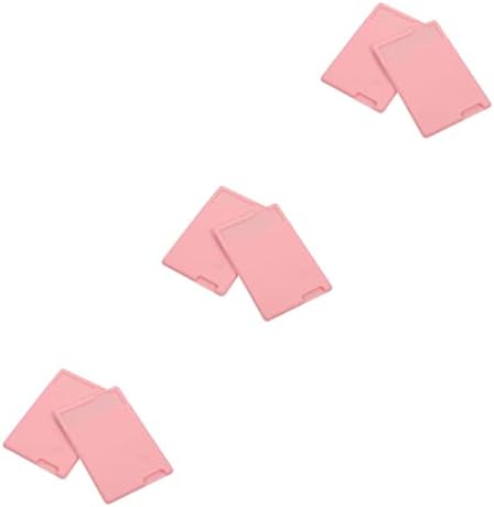 Ukcoco 6 pcs telefone celular silicone titular Id carteira cortinas Inteligentes do celular da carteira traseira do suporte celular do telefone celular carteira de bolso cartão de bolso silica gel de celular rosa