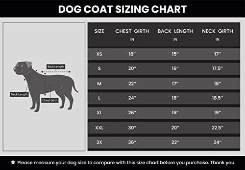 Jaqueta de cachorro acolchoada de woofcostumes - Zip quente, jaqueta de lã à prova d'água com coleira de anel D duplo para cães pequenos