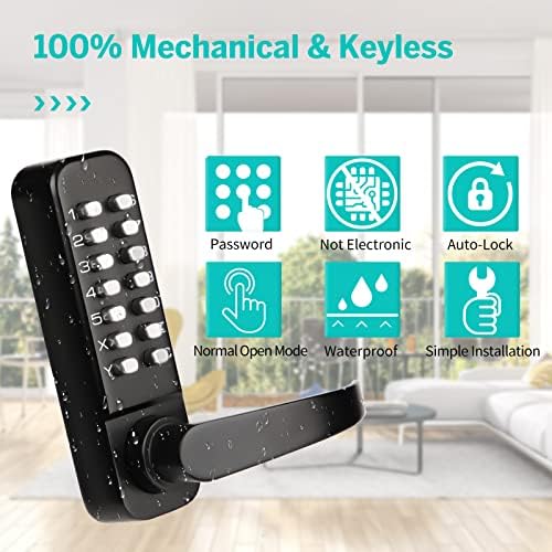 Codace Keyless Entrada trava da porta com maçaneta, trava de porta do teclado mecânica, combinação digital de travas da