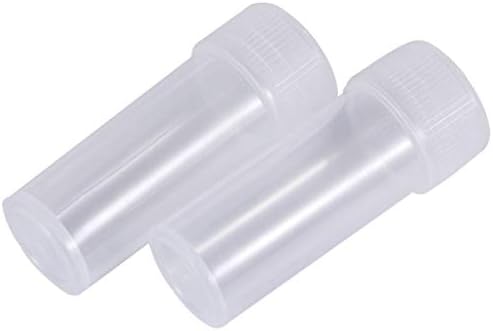 Contêiner de cura de cura 50pcs transparente plástico transparente pequenos tubos de armazenamento vazios de contêiner garrafas de teste de caixas de organizadores com tampa Branca Clear Organizer Box