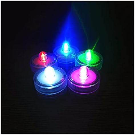 Binnanfang uoytt19 12pcs 3 cores LED LED à prova d'água Candle eletrônica Luz de mergulho redonda de decoração caseira de decoração