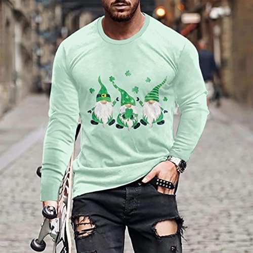 Mens Patricks Day Jumpers Irlandes e blusas de manga comprida camiseta leve e camiseta esportiva respirável