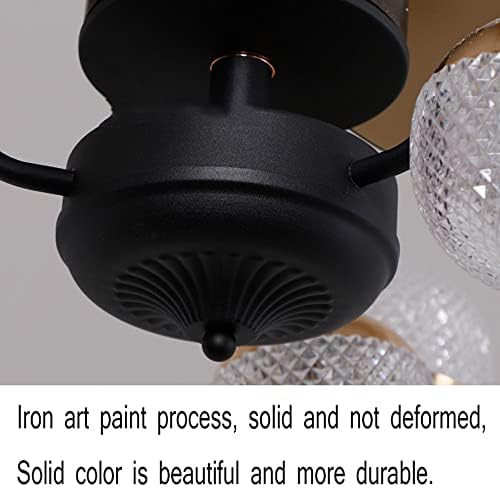 Diamond Globe Pingente Light com ventilador controle remoto metal stand semi rubor de montagem de baixo perfil de baixo