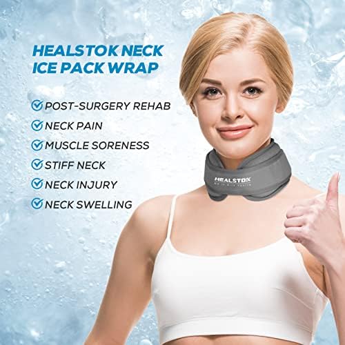 Pacote de gelo do pescoço embrulho, pacote de gelo cervical, compressas de gelo cervical para lesões no pescoço, terapia