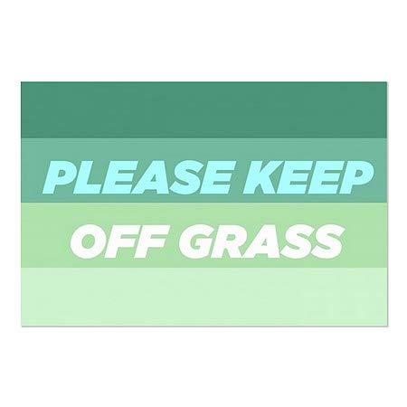 CGSIGNLAB | Por favor, mantenha -se fora da grama -moderna gradiente Janela se apegando | 30 x20