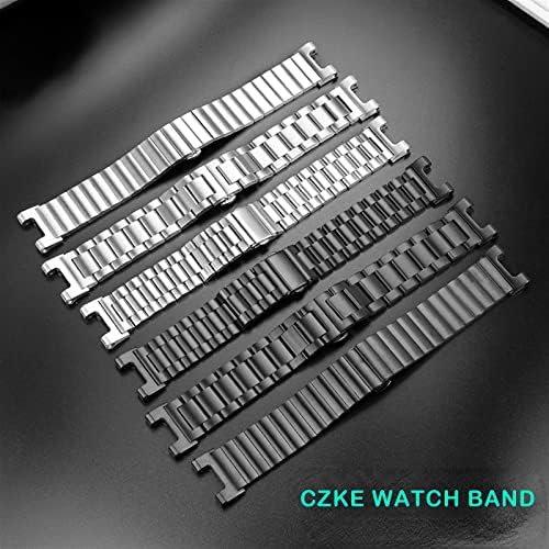 Pulseira de aço inoxidável djdlfa para Amazfit Trex Pro reposição Strap WatchBand Smartwatch Sports Silicone Band Band