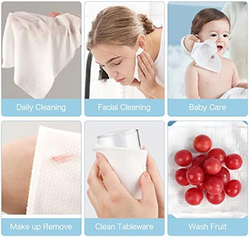 Limpos de maquiagem de toalha de face descartáveis ​​- 80 lenços de face counts Ultra Face Towel Removedor de maquiagem para toalhas