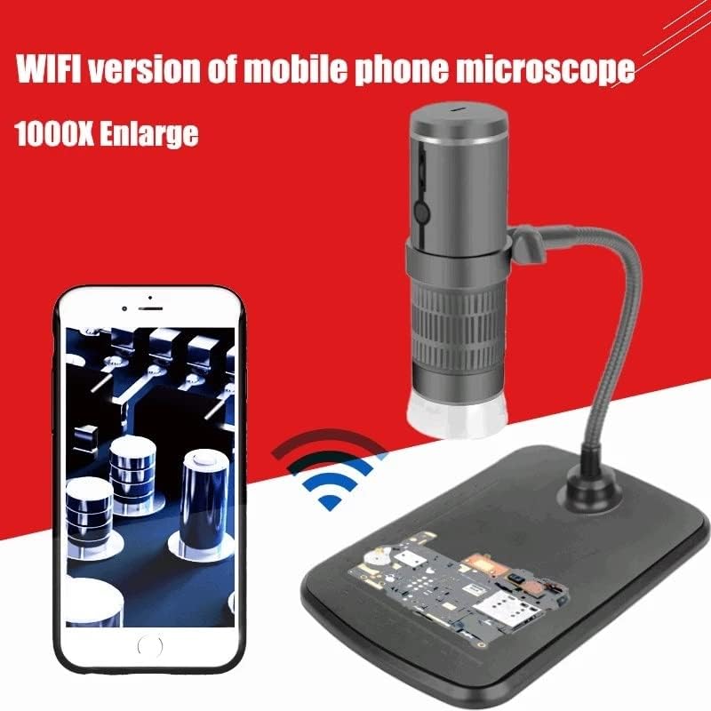 ASUVUD 1000X Microscópio digital 1080p Microscópio de alta definição Vídeo da câmera do telefone inteligente para exibição de slides de soldagem de PCB etc.