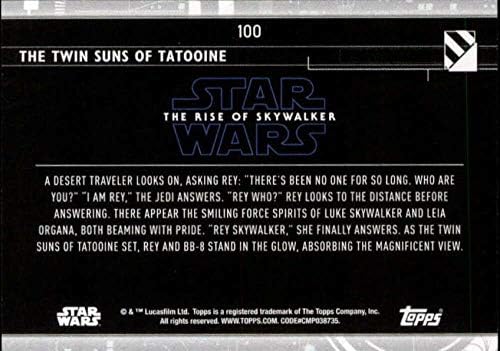 2020 TOPPS Star Wars The Rise of Skywalker Série 2 Purple 100 The Twin Suns of Tatooine Trading Card