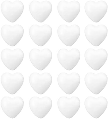 Aboofan 5pcs artesanato corações de espuma corações de poliestireno Ball DIY DIY FLORES DIY FLORES ARMANIFICADOS DO VALENTINES