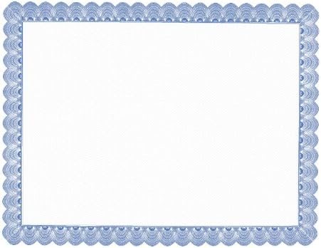 Geographics Royal Convencional Certificados Blue, 8,5 x 11 polegadas, pacote de 25