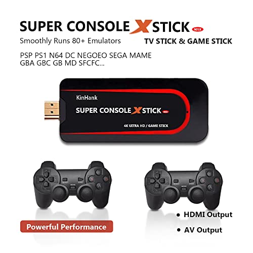 X Stick Super Console para PC/TV/laptop, caixa de jogos retrô com mais de 40000 jogos, suporta emuladores como PSP/PS1/N64D, presente