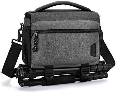 Bolsa de câmera Bagsmart, estojo de câmera pequena com suporte para tripé, bolsas de ombro de câmera compactas para DSLR/SLR/câmeras