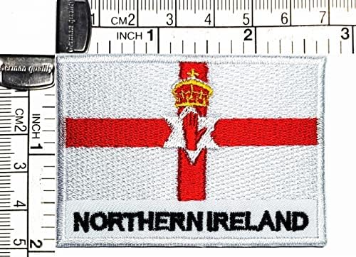 Kleenplus 1,7x2,6 polegada. Bandeira da Irlanda do Norte Patch Tactical Flag Militar Bordado Patches Country Sinalizadores