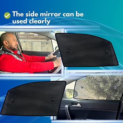Sun Shade para janelas laterais para SUV de carro SUV e sedan janelas dianteiras 2 pacote de proteção UV Acessórios para carro SUV