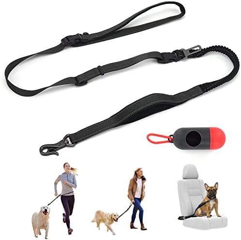 Sumhen Hands Free Dog Leash 8 pés, Coloque de cintura ajustável Coloque de cão confortável para o treinamento de caminhada de
