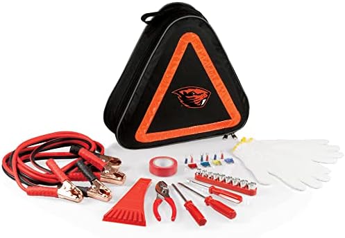 Time de piquenique NCAA Kit de carro de emergência à beira da estrada - Assistência lateral da estrada de segurança de veículos automáticos com cabos de jumper e kit de ferramentas de carro