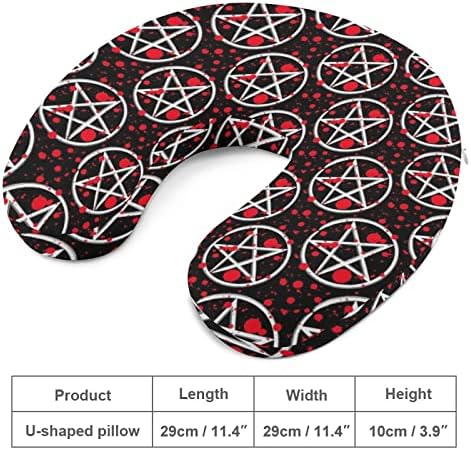 Magic Occult Star Symbol Travel Neck Pillow Memory Foam U Shape