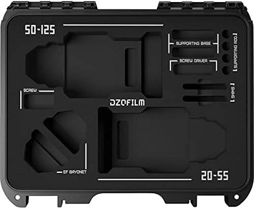 Dzofilm Hard Case com inserção de espuma para pacote de lentes de cinema zoom pictor